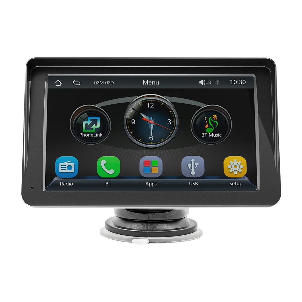 HD IPS Portable Wireless Portable CarPlay Stereo Dashboard PND Touch Screen TV CD Player USB 1 Year Warranty