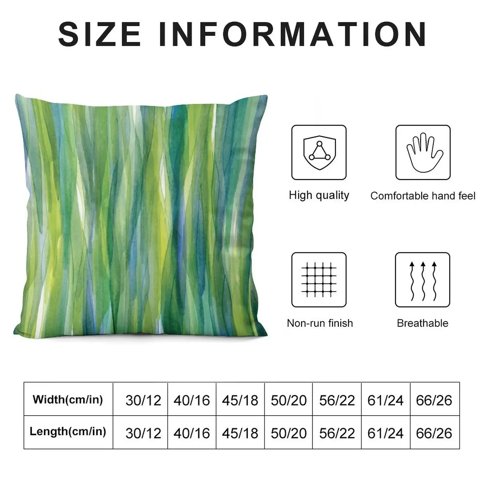 Green Blue Sea Glass Throw Pillow Sofas Covers Rectangular Cushion Cover Cushions Cover pillow