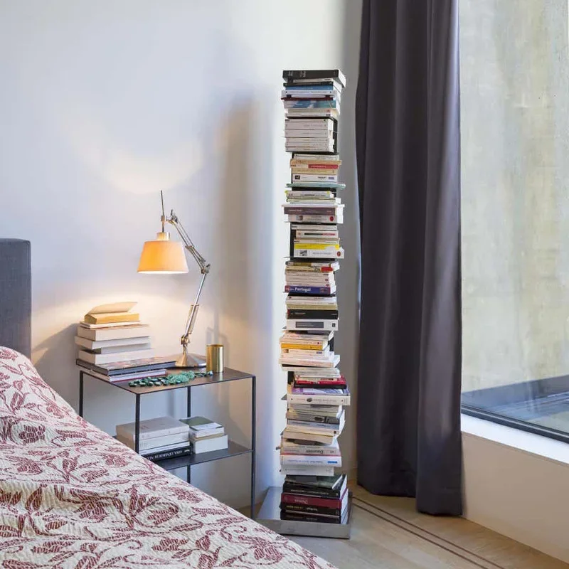 Rack de canto de piso vertical invisível