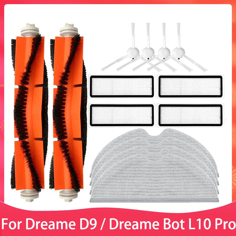 For Dreame D9 For Dreame Bot L10 Pro For Trouver Robot LDS Vacuum Finder Spare Part Accessories Main Side Brush Filter