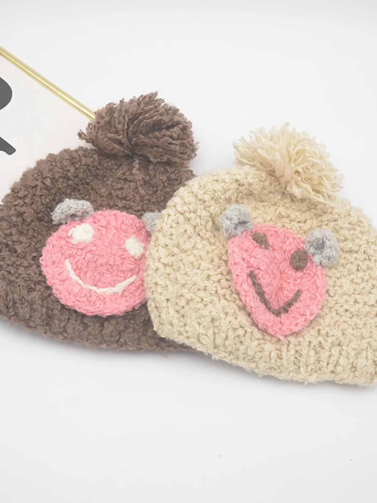 Warm Knit Hat for Girls Cute Cartoon Bear Design Korean Style Beanie Hats  Cap Wool Couple Cap Bonnet Woman Winter Female Bonnet