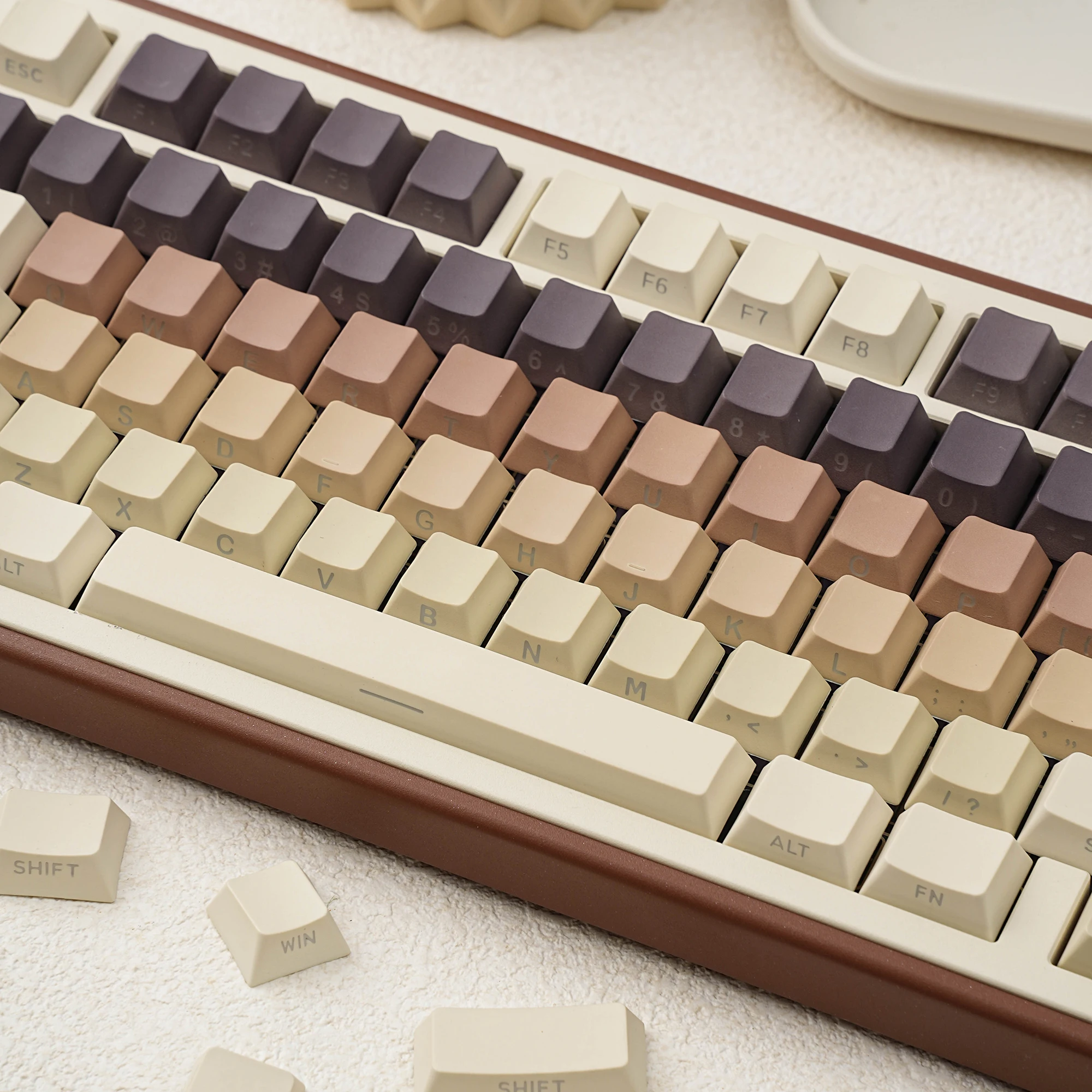 JCM Coffee Keycap Dye-Sub Side lighting Cherry Profile German/Korean/Spanish/French/Japanese/Arabic/Ru For Mechanical Keyboard - view 3
