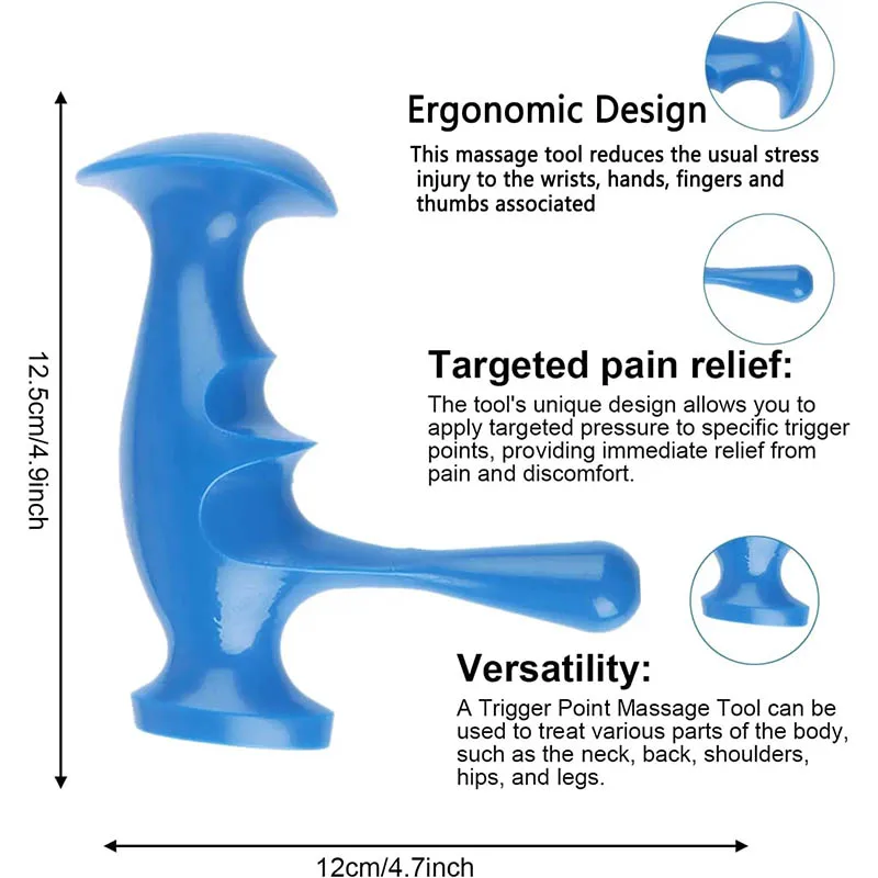 Herramienta de masaje Manual de tejido profundo para el cuerpo, palo de acupuntura con gatillo, masajeador de pulgar para la salud del pie y la