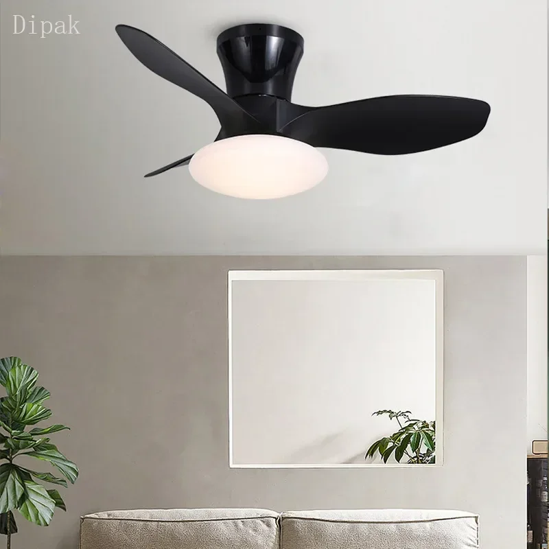 Bedroom remote control fan light Fashion32 Inch ceiling fan LED light home living room dining room slim kids room