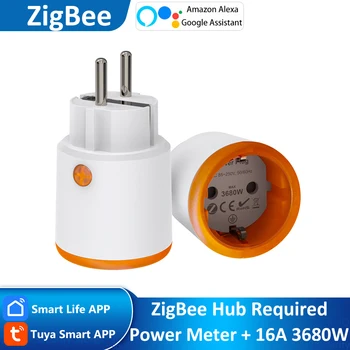 שקע חכם Tuya Zigbee 16A עם ניטור אנרגיה