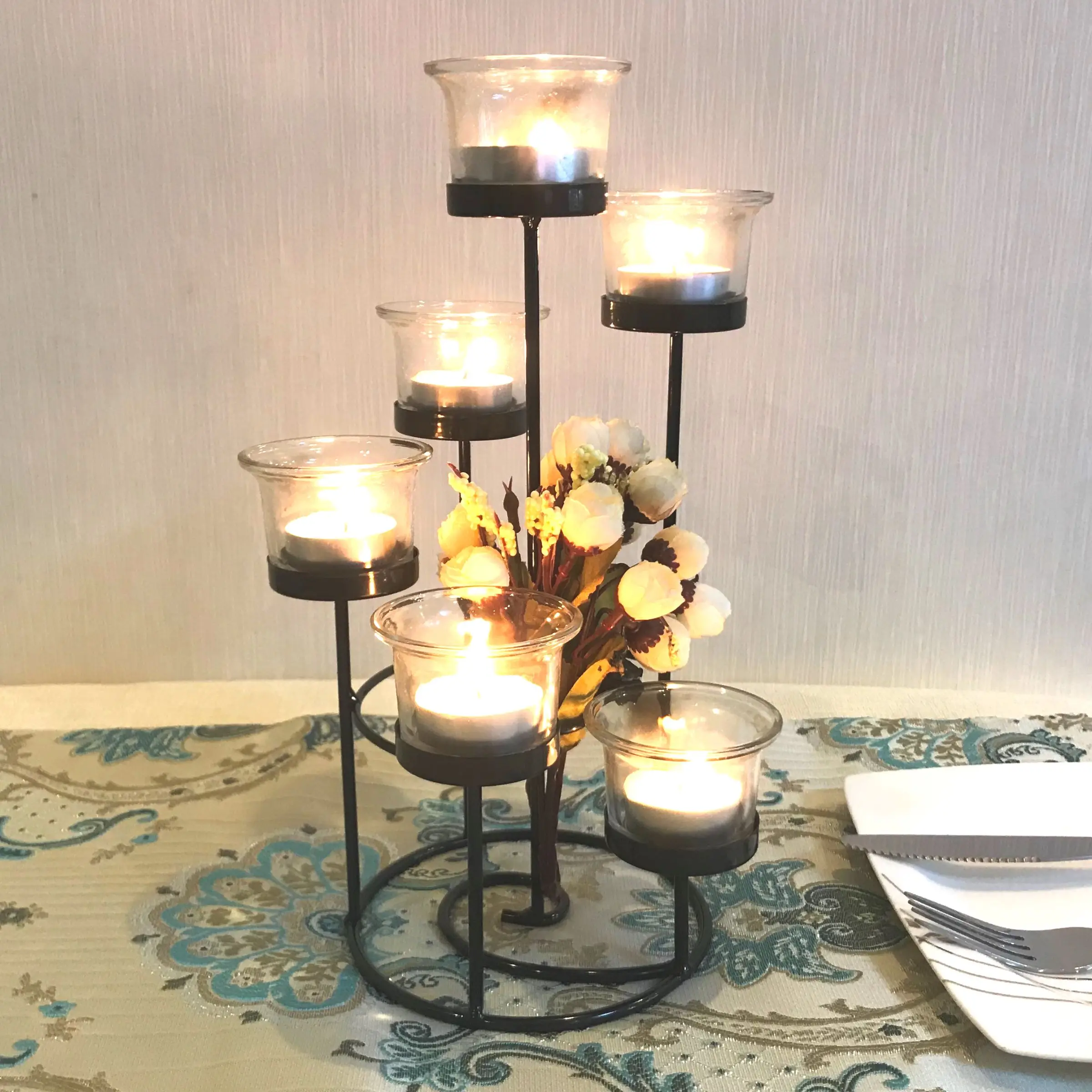 Exquisite Vase Candle Holder Nordic Banquet Beautiful Candelabro Incense Chandelier Hogar Decoraciones Home Decorations CY50CS