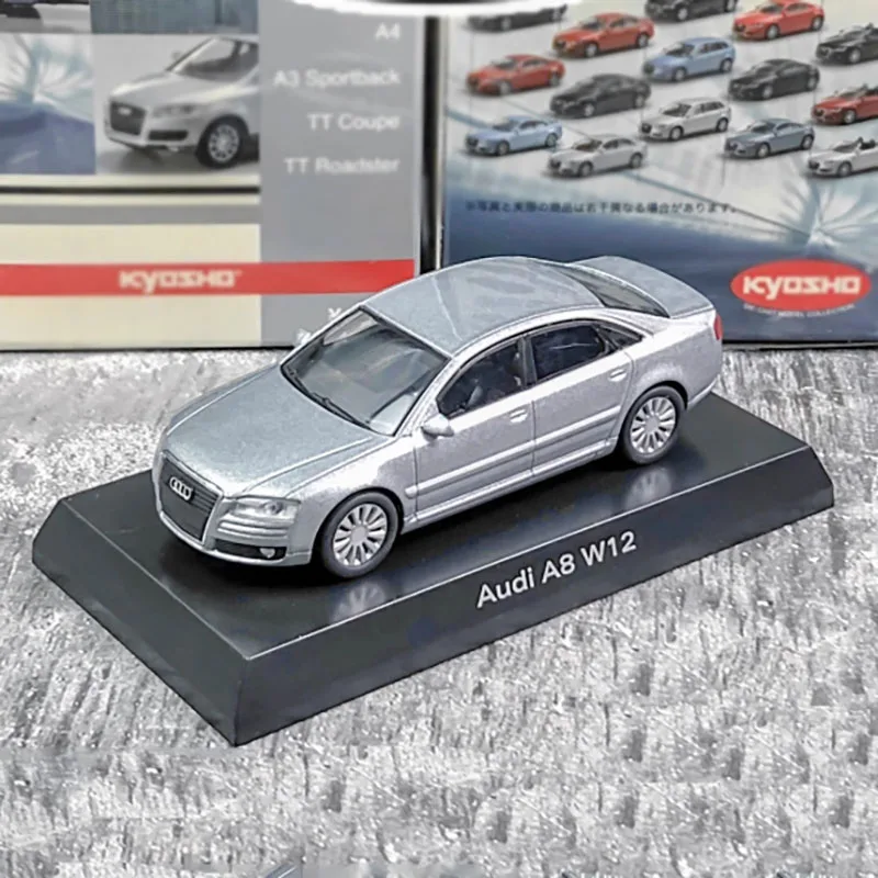 1:64 Scale  A8 W12 Silver Grey 2005 Alloy Car Model Classic Ornament Adult Hobby Collection Gift Display