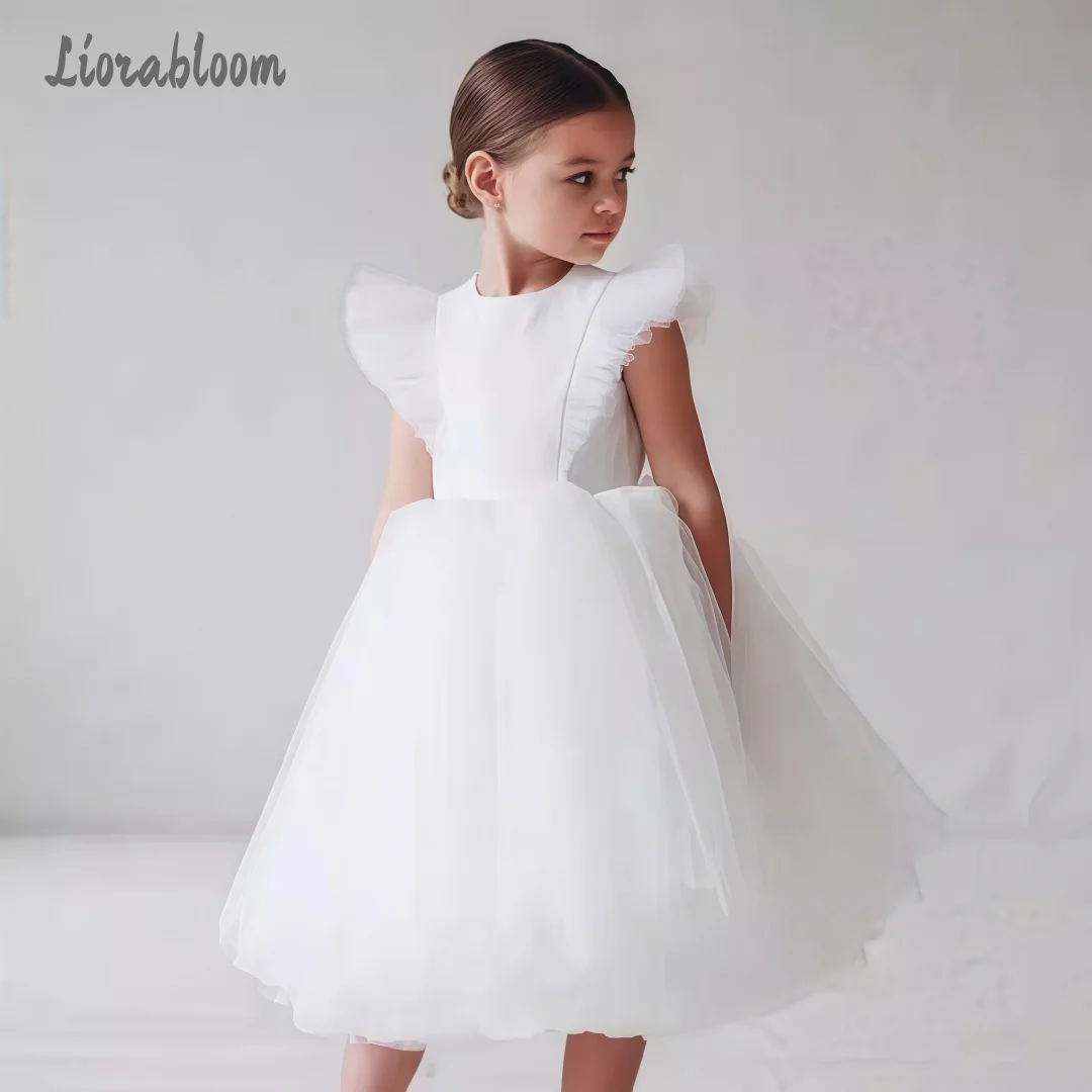 

Girls' Multicolor Tulle Dress Layered Tulle Flower Girl Gown Formal Party Dress Princess Style Short Gown