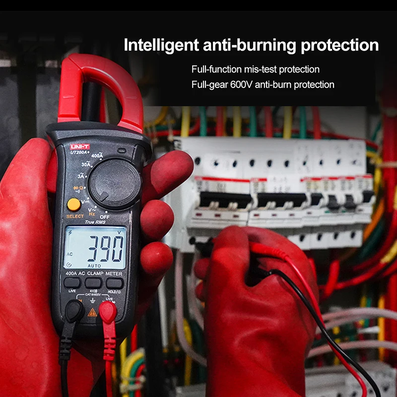 UNI-T Digitale Zangenmessgeräte UT200A+ UT200B+ AC-Strommesszange Amperemeter True RMS Elektriker Spannungsprüfer
