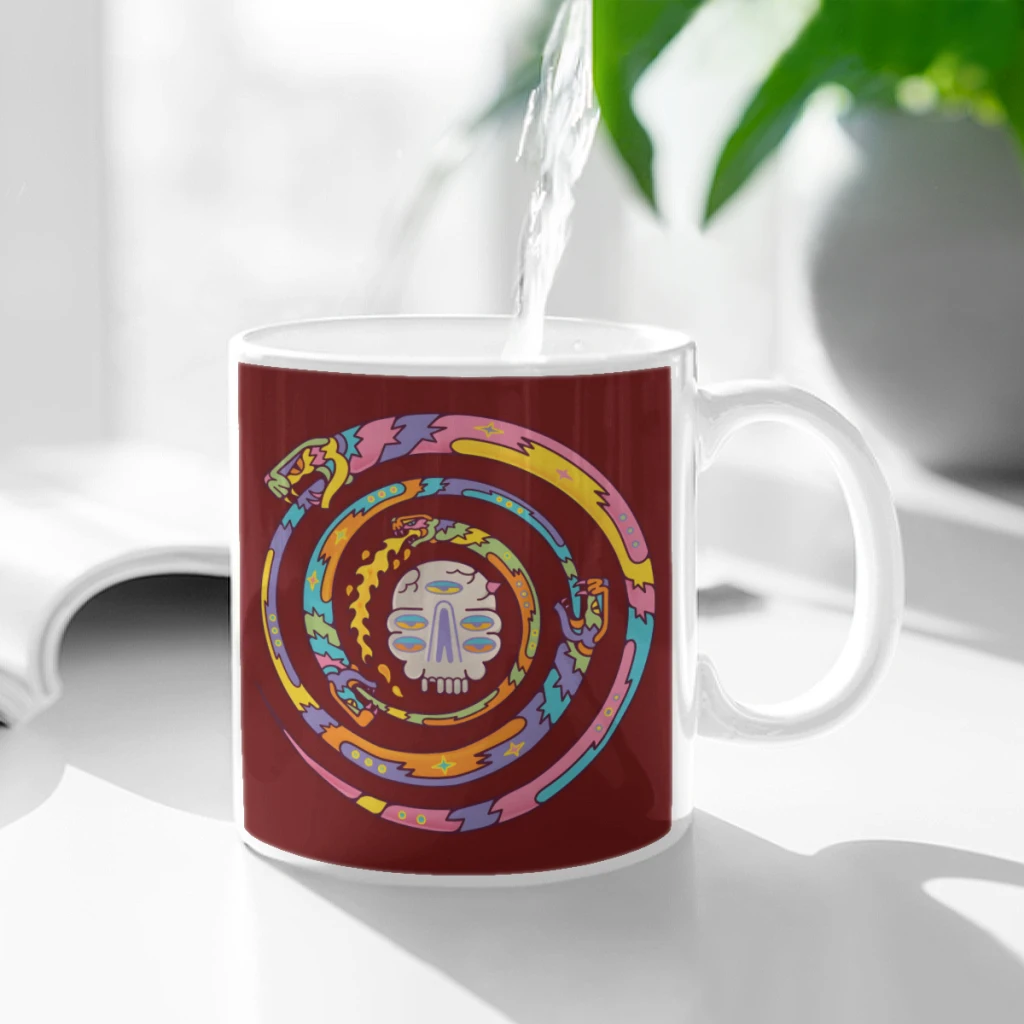 

Ouroboros Ceramic Cup Coffee Oatmeal Breakfast Cup Creative Personality Mug