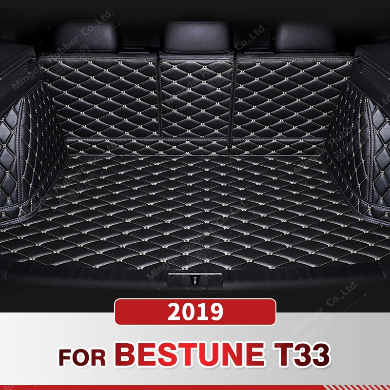 

Auto Full Coverage Trunk Mat For BESTUNE T33 2019 Leather Car Boot Cover Pad Cargo Liner Interior Protector Accessories