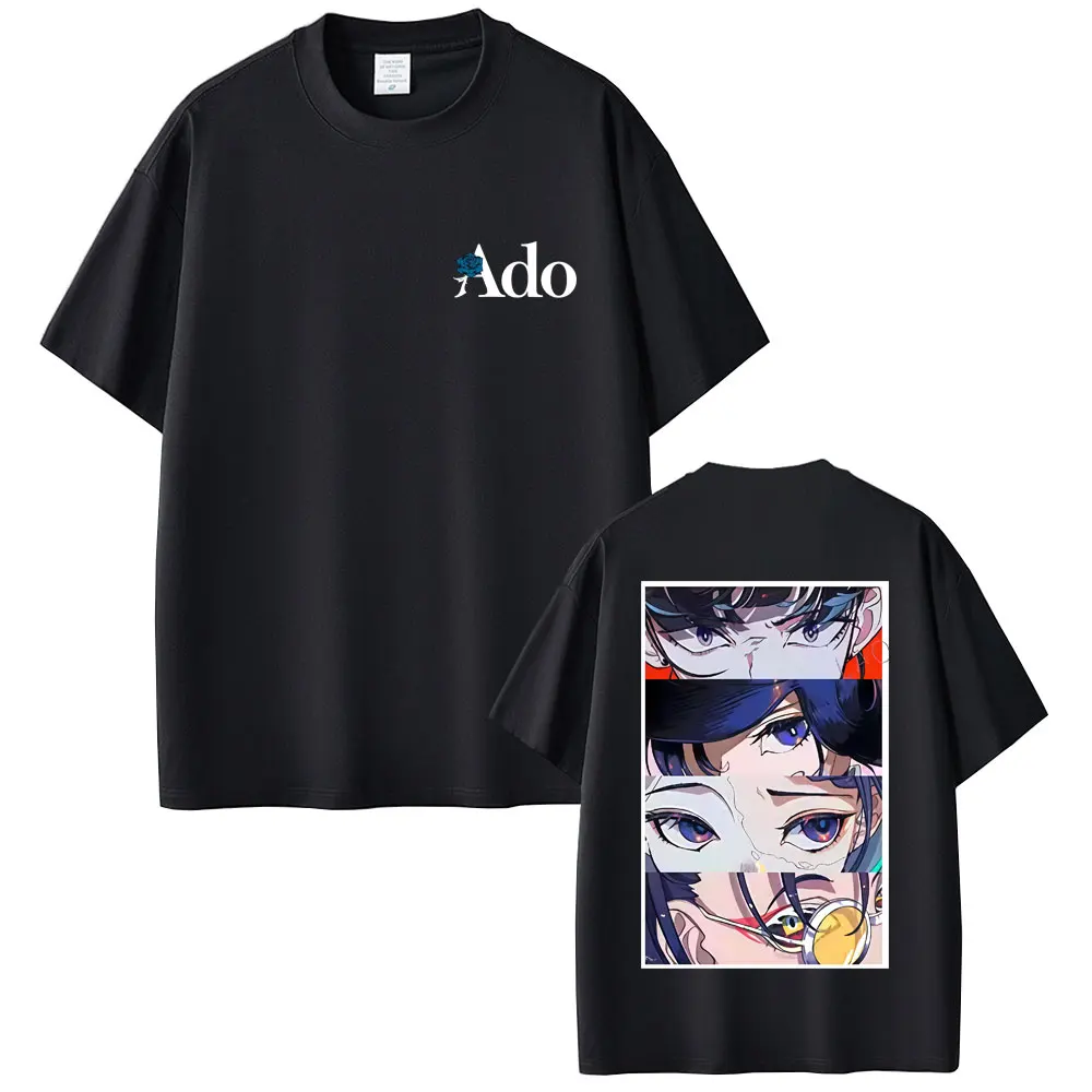 

Ado Graphic T-shirt Men Women Clothing Fashion Japanese Style T-shirts Unisex Casual Cotton Vintage T Shirts Hip Hop Streetwear