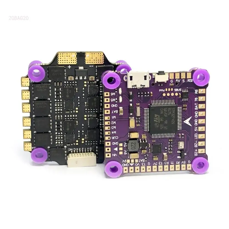 Reliable F405 Flight Controller 30x30 Drones Stack with BLHELIS 4 in 1 50A Module Board for 3-6S FPVs Drones