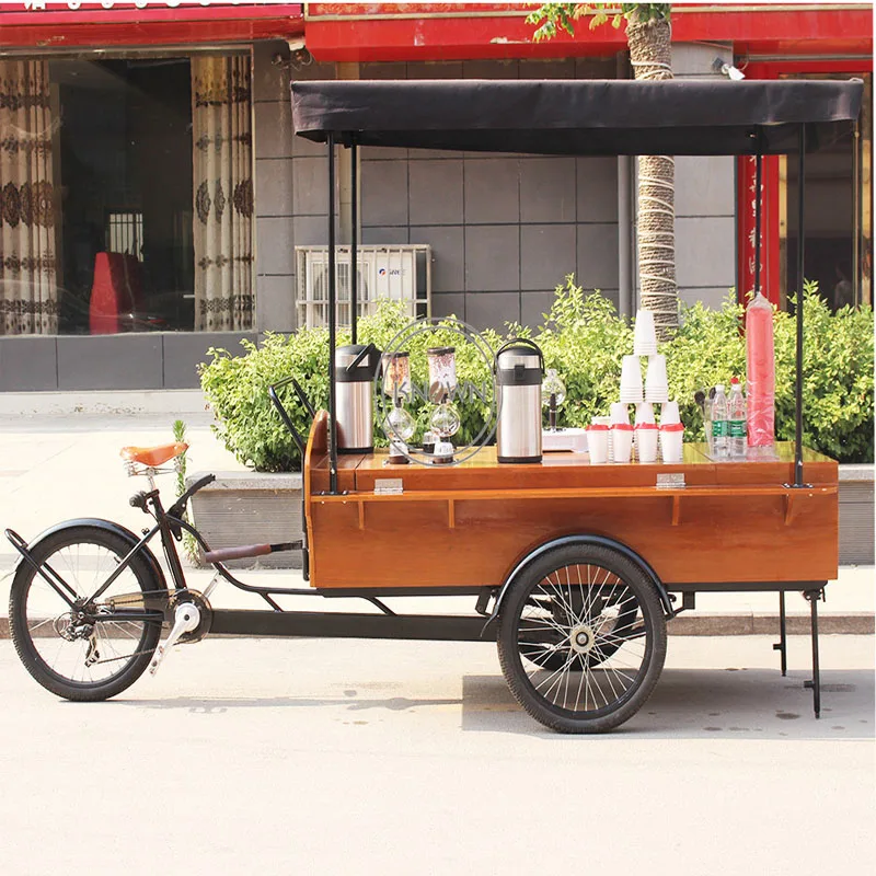 Adult Coffee Retail Bike Electric Tricycle Manufacturer Mobile Food Vending Cart for Sale