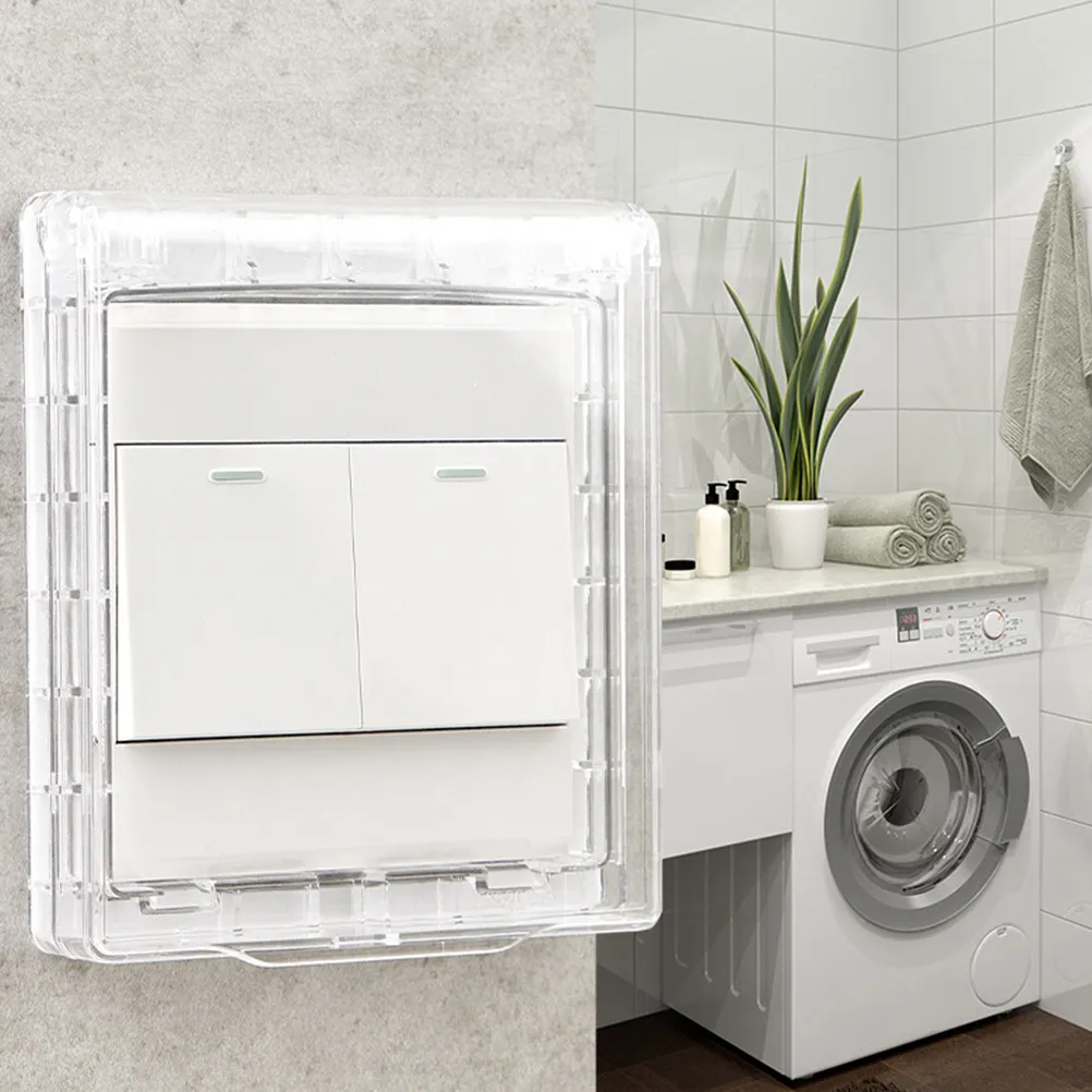 3Pcs Waterproof Wall Socket Box ABS Bathroom Outlet Covers Splash-Proof Switch Protector Panel 86-Type Socket Protection