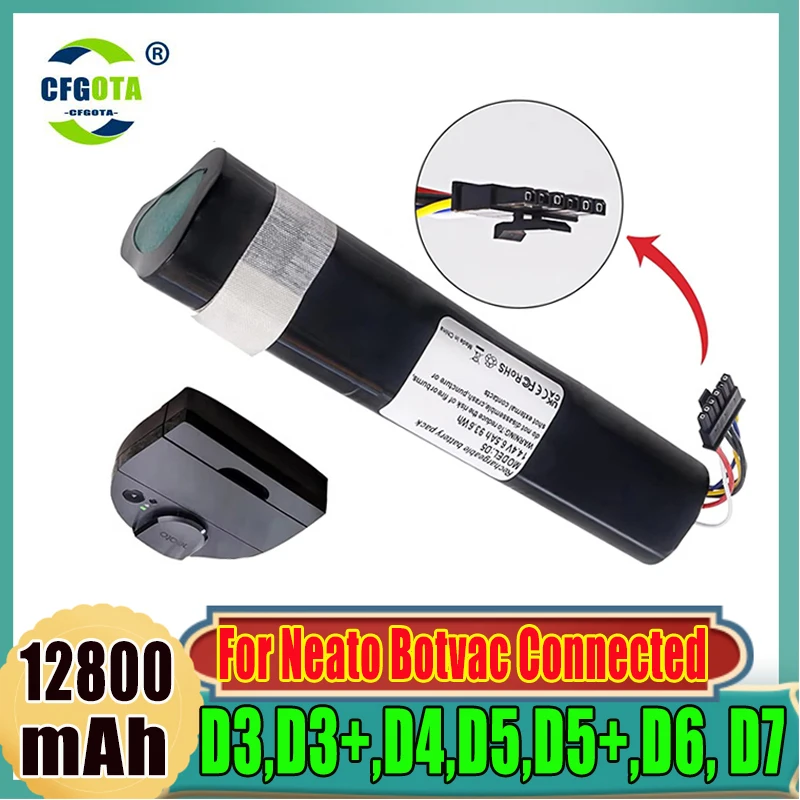 Новый оригинальный сменный аккумулятор 14,4 В 12800 мАч для Neato Botvac D3 D4 D5 D6 D7 D301 D303 D502 D503 D701 205-0011 подметальный робот