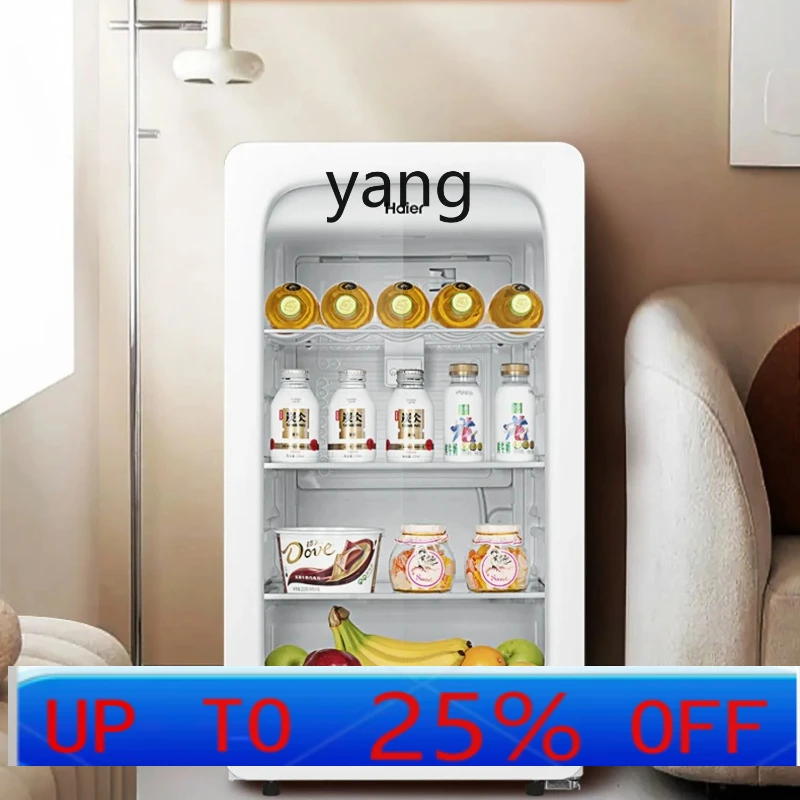 

lmm 88 liters white ice bar household living room tea office refrigerated small refrigerator