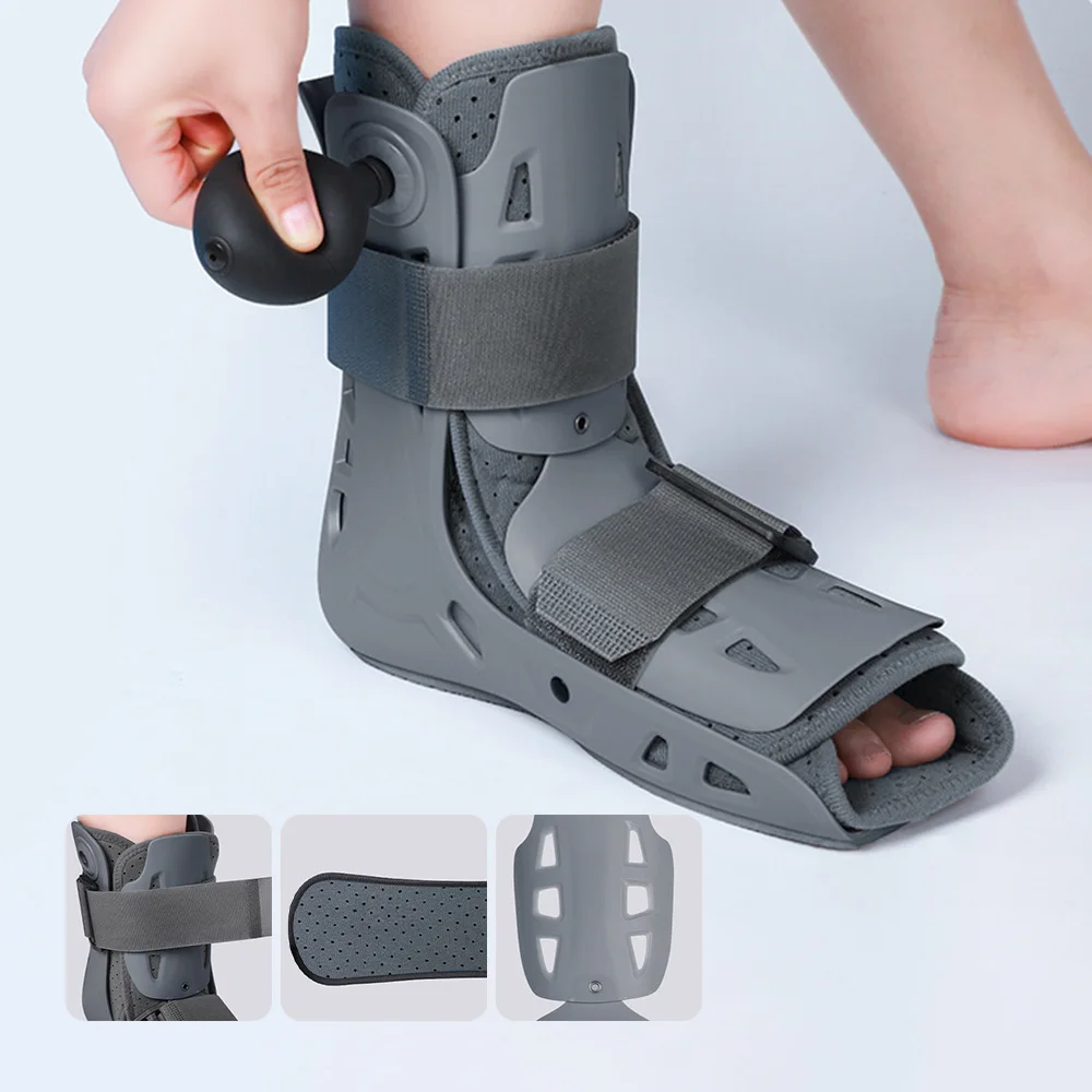 

​ Дышащий фиксатор голеностопного сустава с воздушной подушкой для защиты при травмах, спортивных растяжениях и переломах стопы