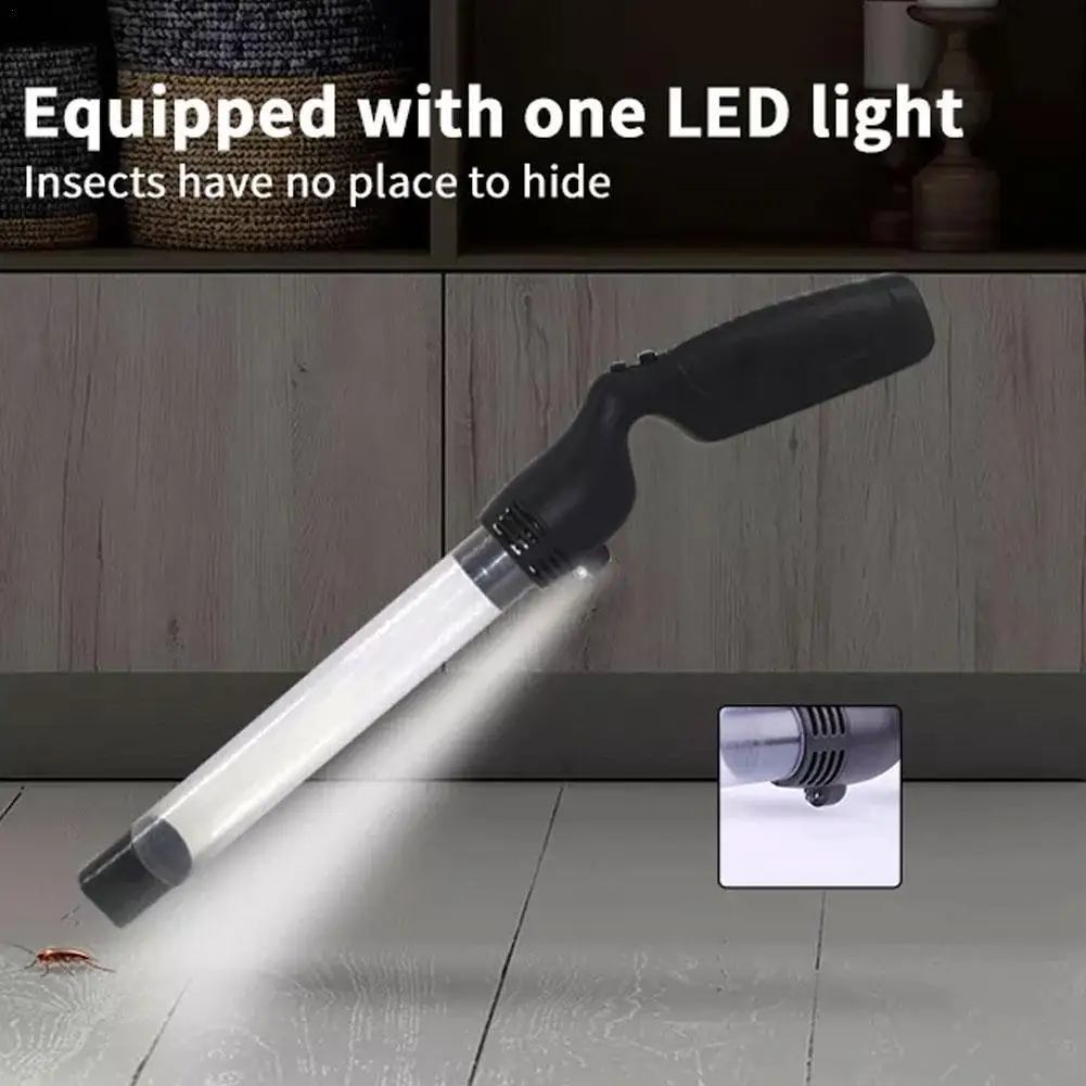 LED Insect Suction Trap Catcher Fly Bugs Insect Killer Safety Repellent Insecticidal Pest Lamp Littel Sucker Spider Vacuum