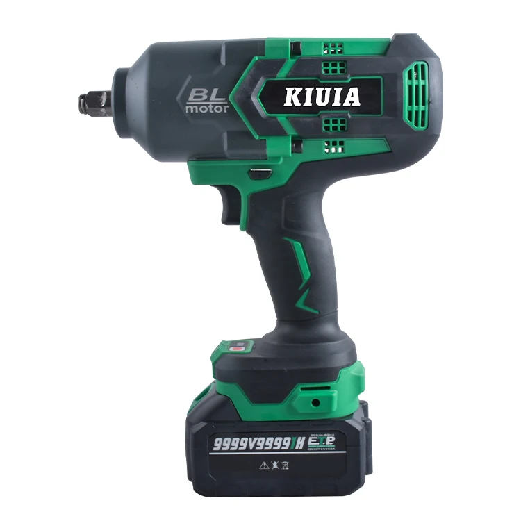 KIUIA 1/2 chuck size wrench Brushless 21V 4 0ah Max electric Power Battery Torque Cordless Impact Wrench