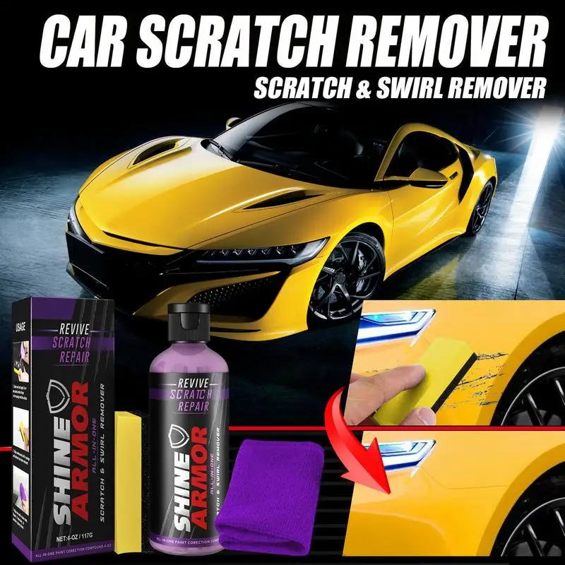 Car Scratch Remover Paint Care เครื่องมือ Auto Swirl Remover รอยขีดข่วนซ่อมขัด Auto Body Grinding Compound Anti Scratch WAX