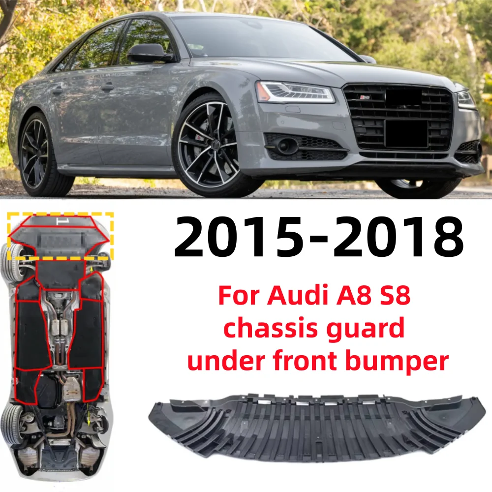 

Для Audi A8 S8 2015-2018 нижняя защита переднего бампера oe:4h0807611c