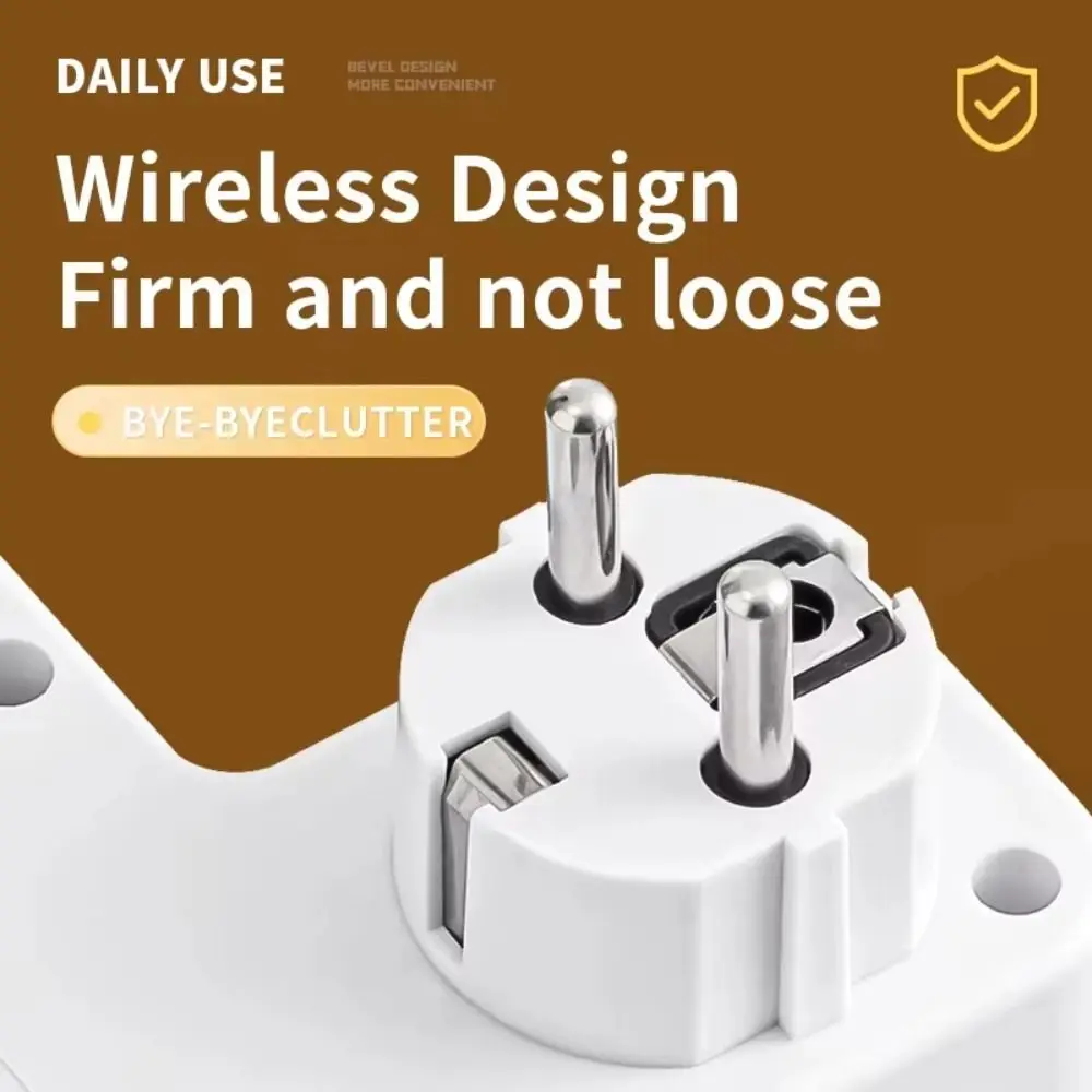 

Durable 2/ 3 / 4 Plugs EU Plug Outlet Wall Mounted Type-C Ports Wall Power Universal Power Strip Home Offices