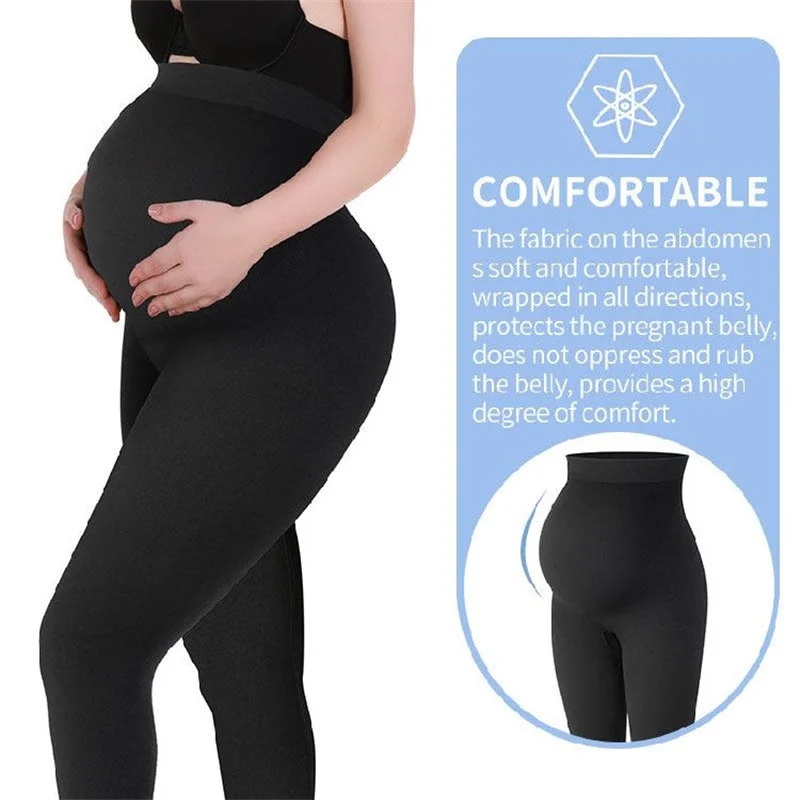 Umstandsleggings für Damen, hohe Taille, dünne Umstandsmode für schwangere Frauen, Bauchunterstützung, hohe Elastizität, Shapewear