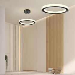 Nordic Creative Indoor Chandelier Retractable Modern Metal LED Pendant Light Living Room Bedroom Aisle Decor Simple Hanging Lamp