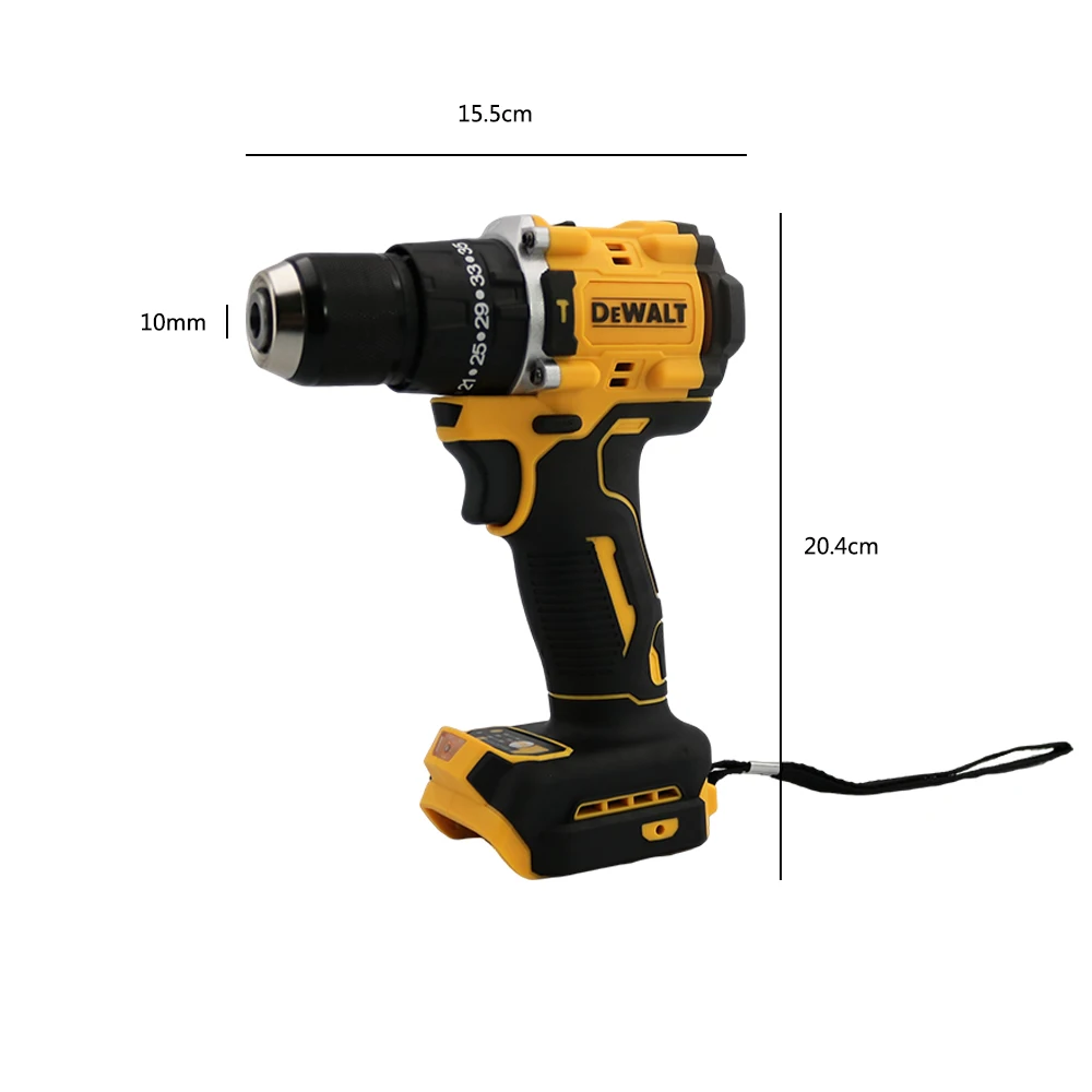 Imagem -05 - Dewalt-furadeira de Impacto sem Fio Potência Recarregável sem Escova Ferramenta Furadeira Elétrica Pol 20v Dcd805