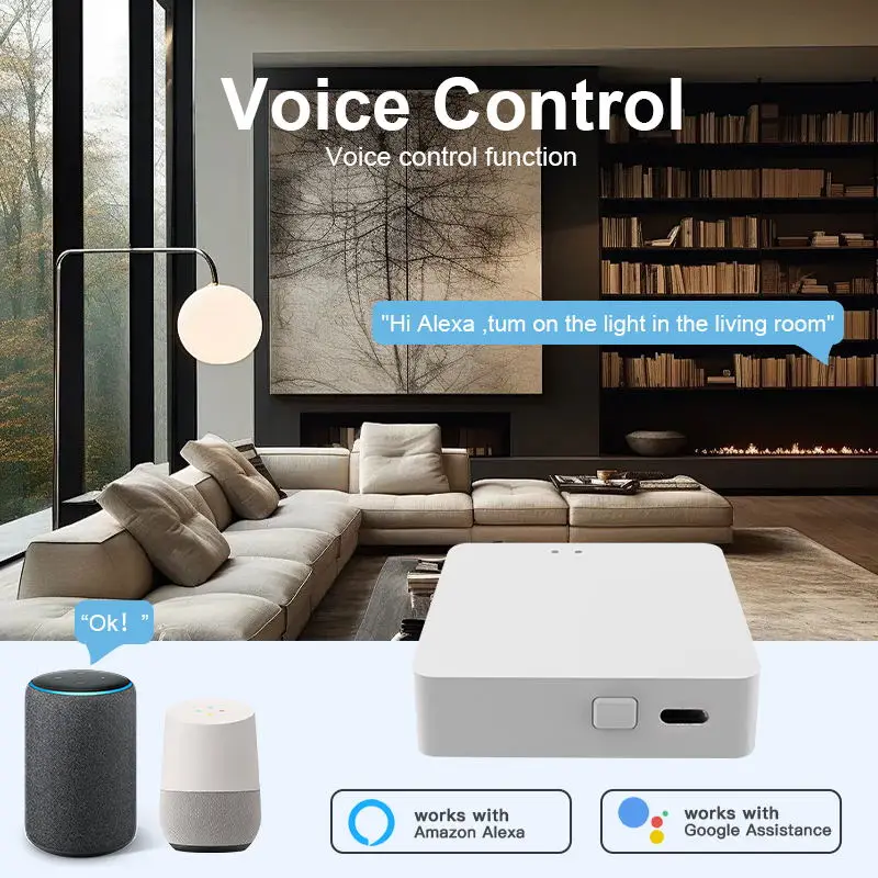 Tuya-ゲートウェイハブ,Wifi,Bluetooth,ワイヤレス,スマートホームブリッジ,アプリによるリモートコントロール,Alexa,GoogleHomeで動作