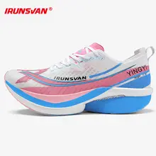 IRUNSVAN-Sapatilhas masculinas para corrida em carbono com palmeira completa, sapatos Marathon Road, Quick Rebound, Full of Power
