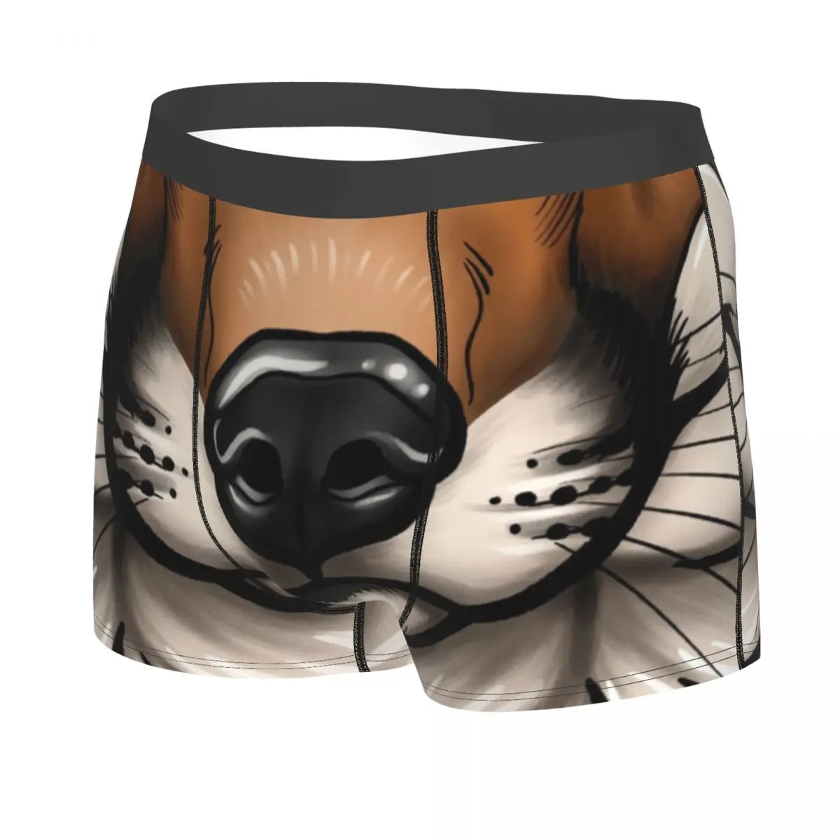 Custom Red Fox Underwear Men Breathable Red Fox Face Furry Animal Boxer Briefs Shorts Panties Soft Underpants For Homme