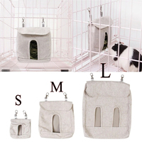 Rabbit Hay Feeder Bag Hanging Feeding Sacks Single Hole Solid Color for Small Animals Chinchilla Bunny Conejos Productos