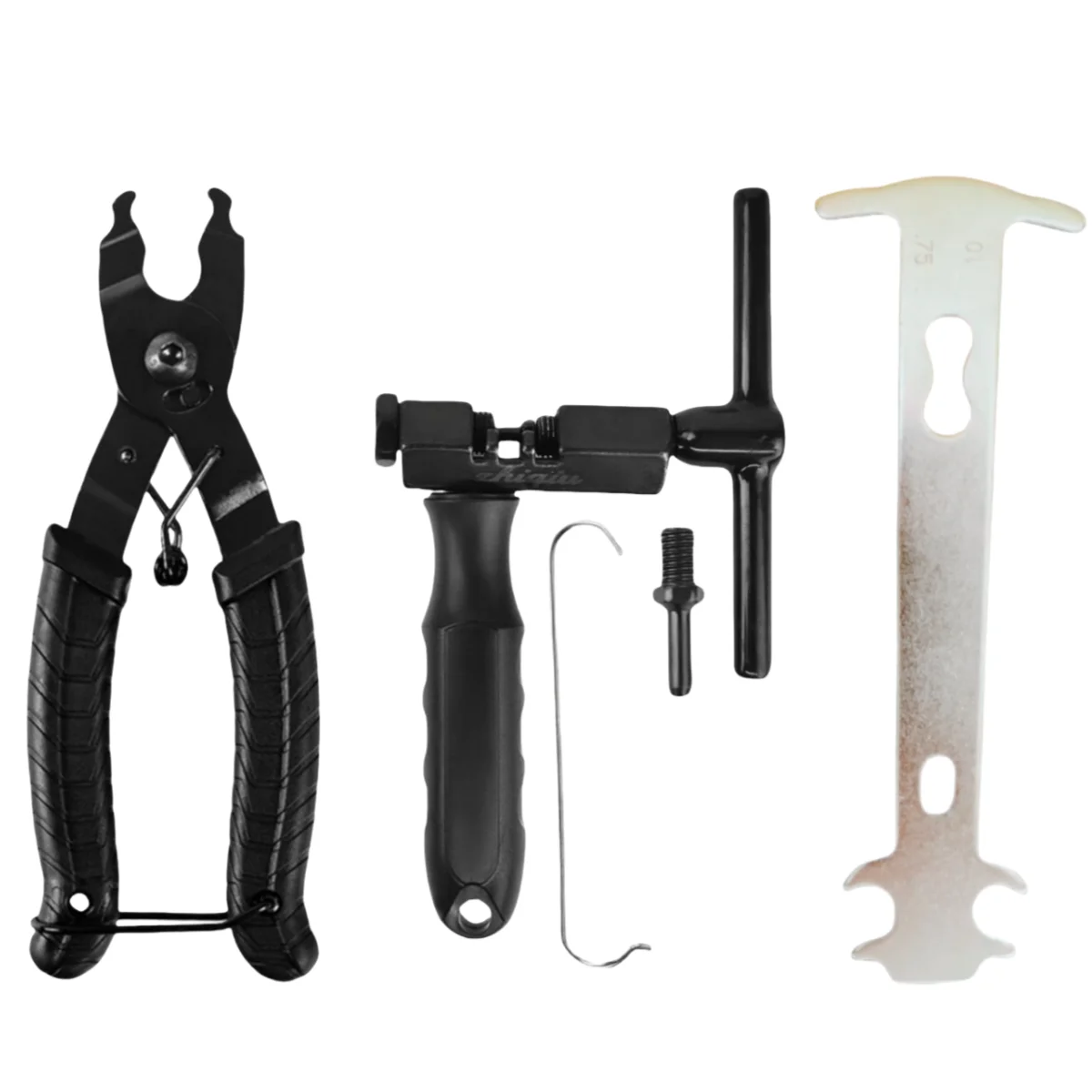 3-teiliges Fahrradketten-Reparatur-Werkzeug-Set, einschließlich Fahrradkettenbrecher-Werkzeug, Fahrrad-Gliederzange und Kettenprüfer, für 6/7/8/9/10/11S-Kette – Detail 2