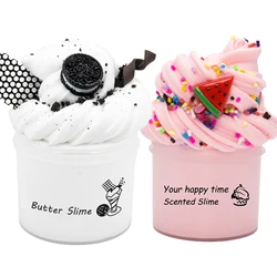 1.76oz White Biscuit Butter Slime with Slices-Pink Watermelon Non-Sticky Stretchy Scented Putty for Kids Party Favors Girls Boys