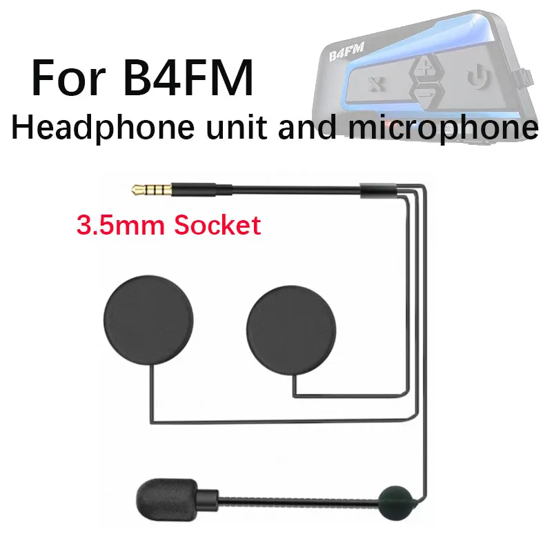 Аксессуары для Bluetooth-гарнитуры для мотоцикла LEXIN B4FM, динамик и микрофон с разъемом 3,5 мм