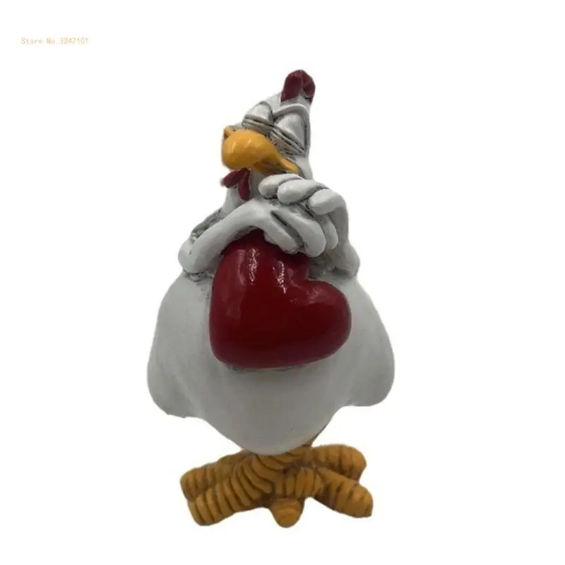 

Rooster Sculpture Statue Animal Figurine Gifts Chicken Decors Modern Ornaments Dropship