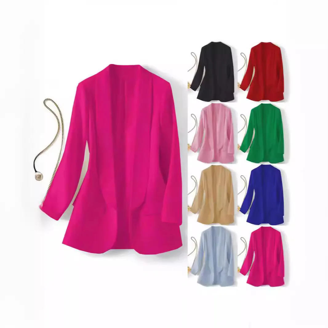 ربيع الخريف الكورية Sle طويلة Sve تخفيف لون نقي الشرق الأوسط معطف المرأة ort ملابس خارجية ألياف البوليستر 00% #1