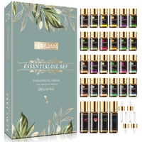 MAYJAM 28pcs Pure Natural Essential Oils Gift Set For Humidifier Diffuser Lavender Vanilla Sage Jasmine Rose