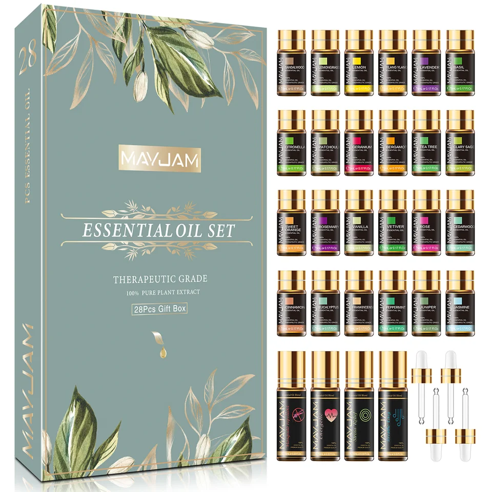Natural Essential Oils Gift Set for Aromatherapy