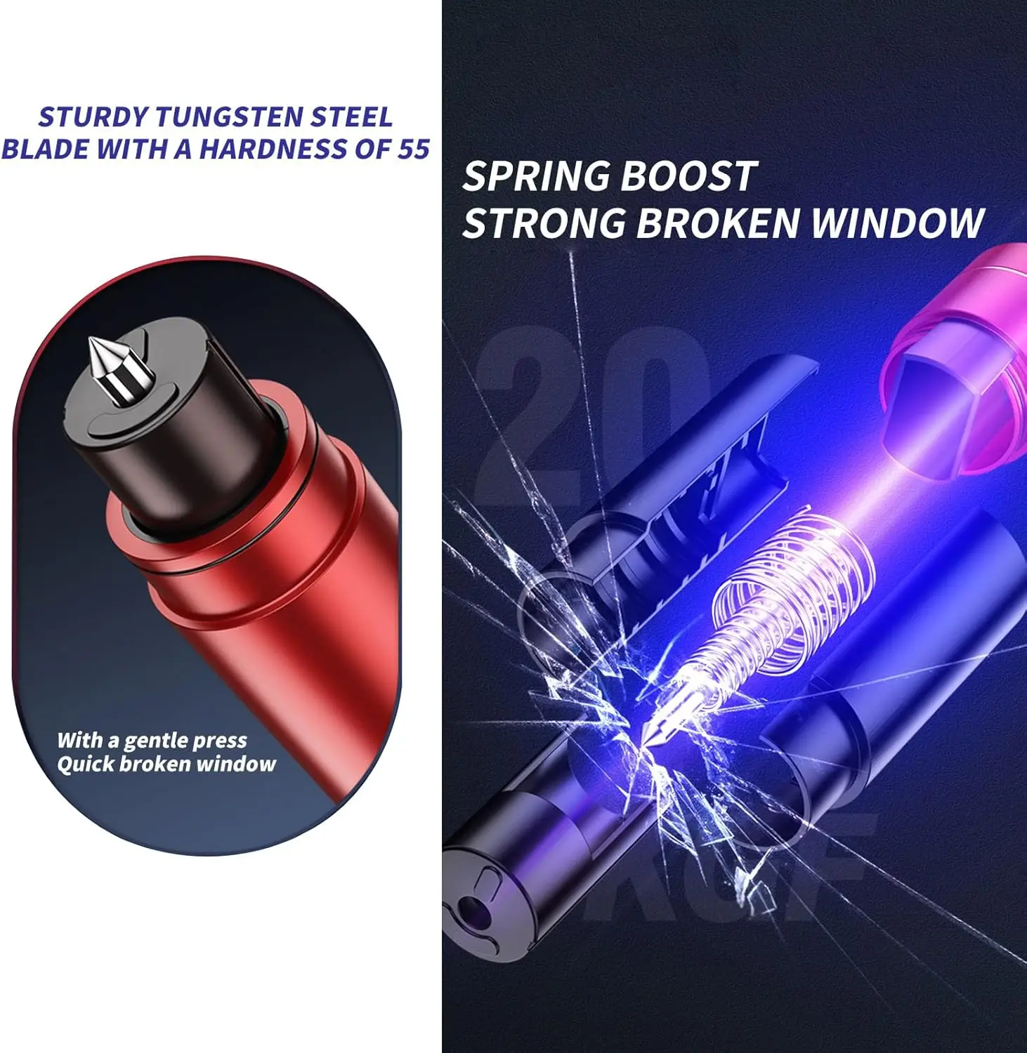 Glass Breaker for Quick Escape and Safety in Times of Danger Glass Breaker Underwater Glass Breaker Vehicle Escape Tool