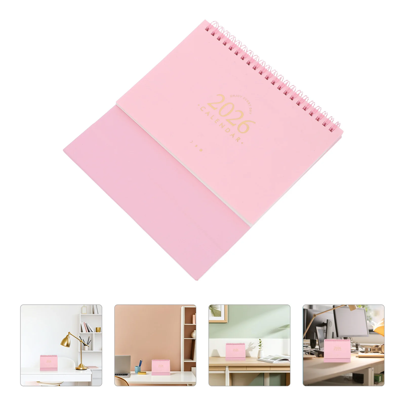 

2025.9-2026.12 2026 Desk Calendar Minimalist Small Desktop Monthly Planner Twin-Wire Binding Office Home School