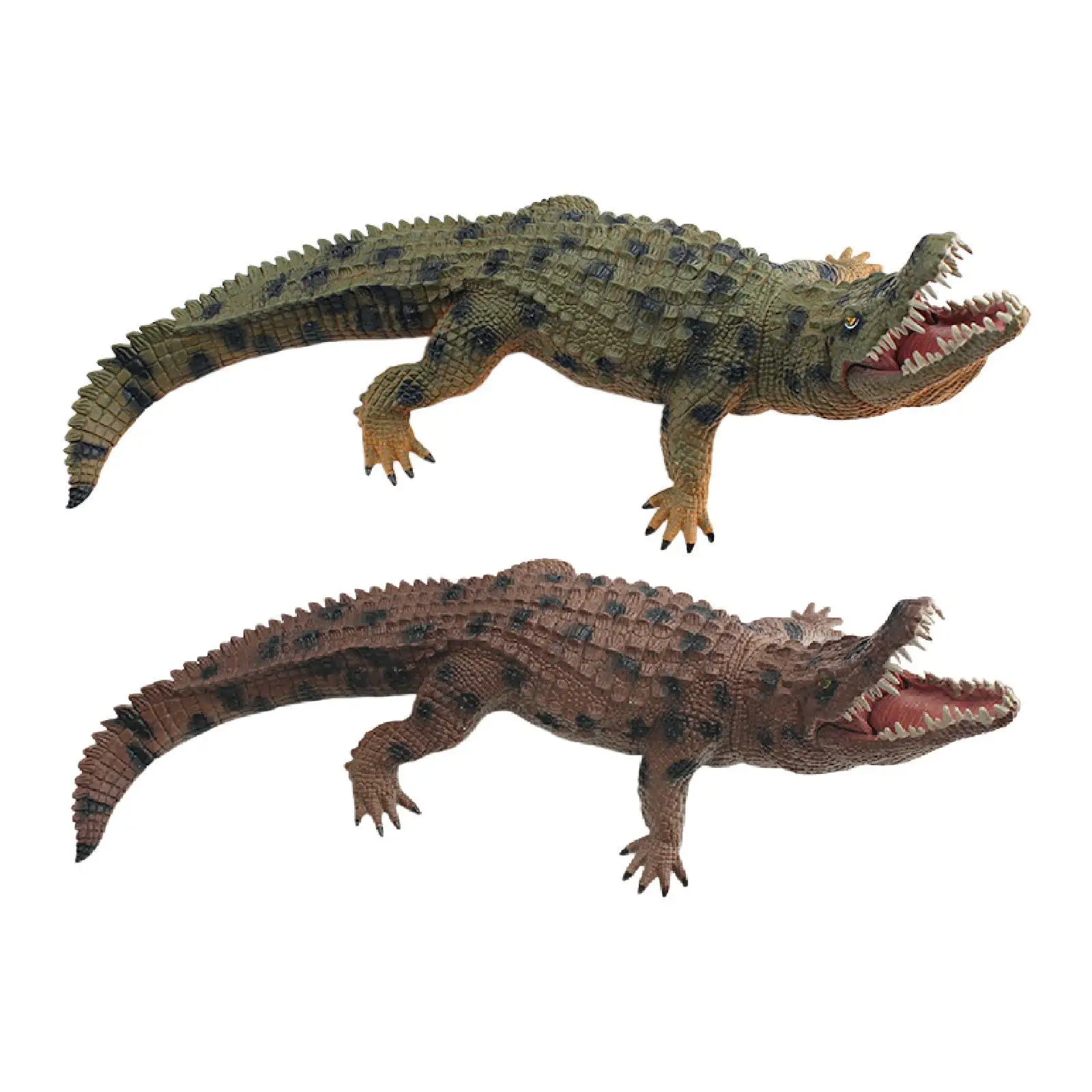 

Alligator Figurine Collection Simulated 12.8" for Boys Girls Gift for Kids Decorative Crocodile Figure Toy Educational Props
