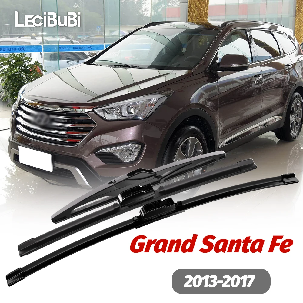 

1set Front & Rear Windshield Wiper Blades Windscreen Wipers For Hyundai Grand Santa Fe 2013-2017 2014 2015 2016 Accessories