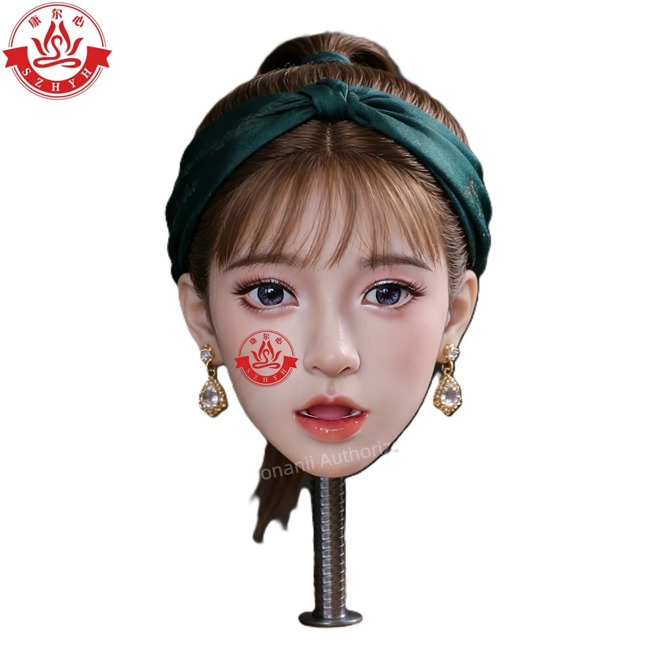 

Wonanii Food Grade Silicone Big Head HYH-SHB-KX-0148, M16 Interface Open Mouth Teeth Tongue, Makeup Practice, Hairstyle Design