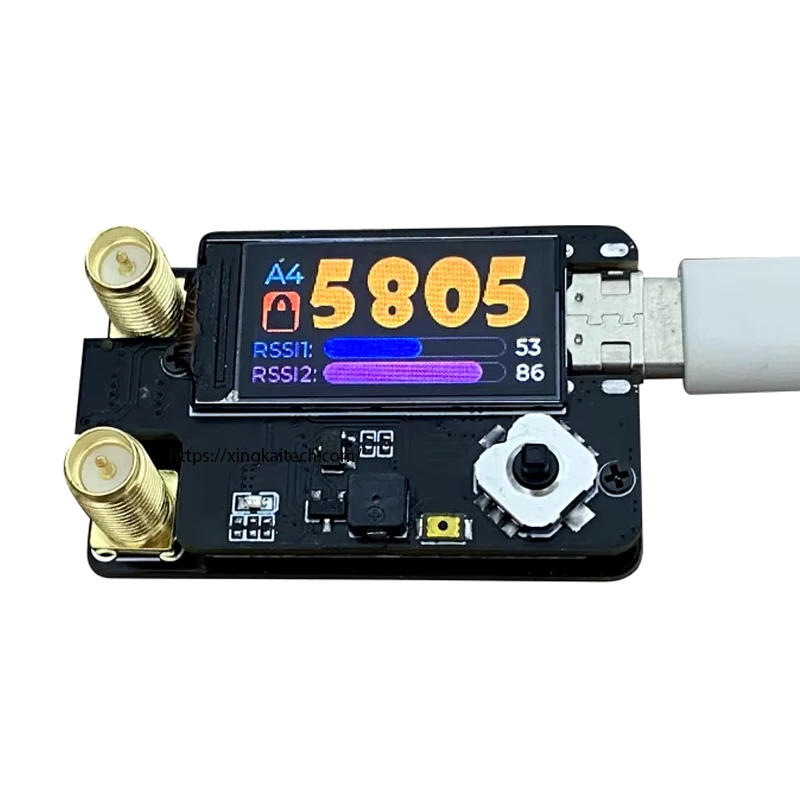 Trasmettitore Video in Lega di Alluminio 5.8G/4.9G/6G con Doppio Ricevitore Compatibile con Occhiali FatShark e Skyzone
