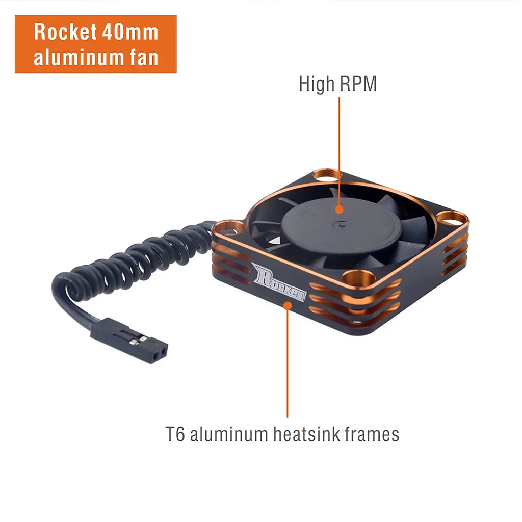 2 Stück SURPASS Rocket Kühlventilator 25mm 30mm 35mm 40mm 50mm Metall-Motorlüfter Wärmeableitungsventilatoren Abdeckung für 1/8 1/10 RC Auto Motor – Detail 29