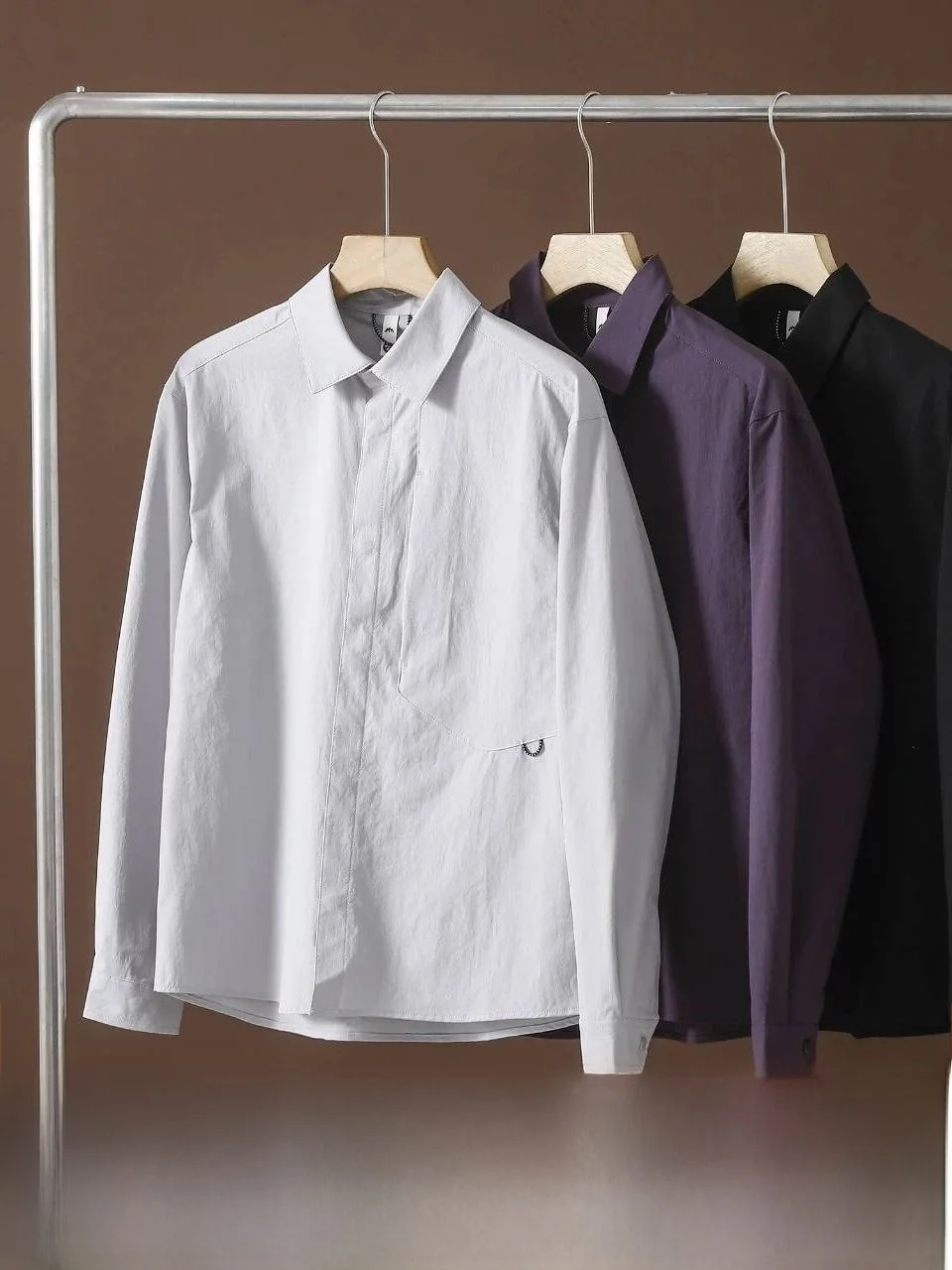 Outdoor Men's Shirt Quick Dry Lightweight Breathable Windproof Water Repellent Spring Autumn New Style Casual Flip Collar