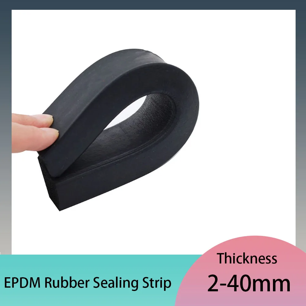 1/5M Black Square Foam Rubber Sealing Strip EPDM Sponge Rubber Strip Industrial Equipment Sealing Buffer Rubber Strip